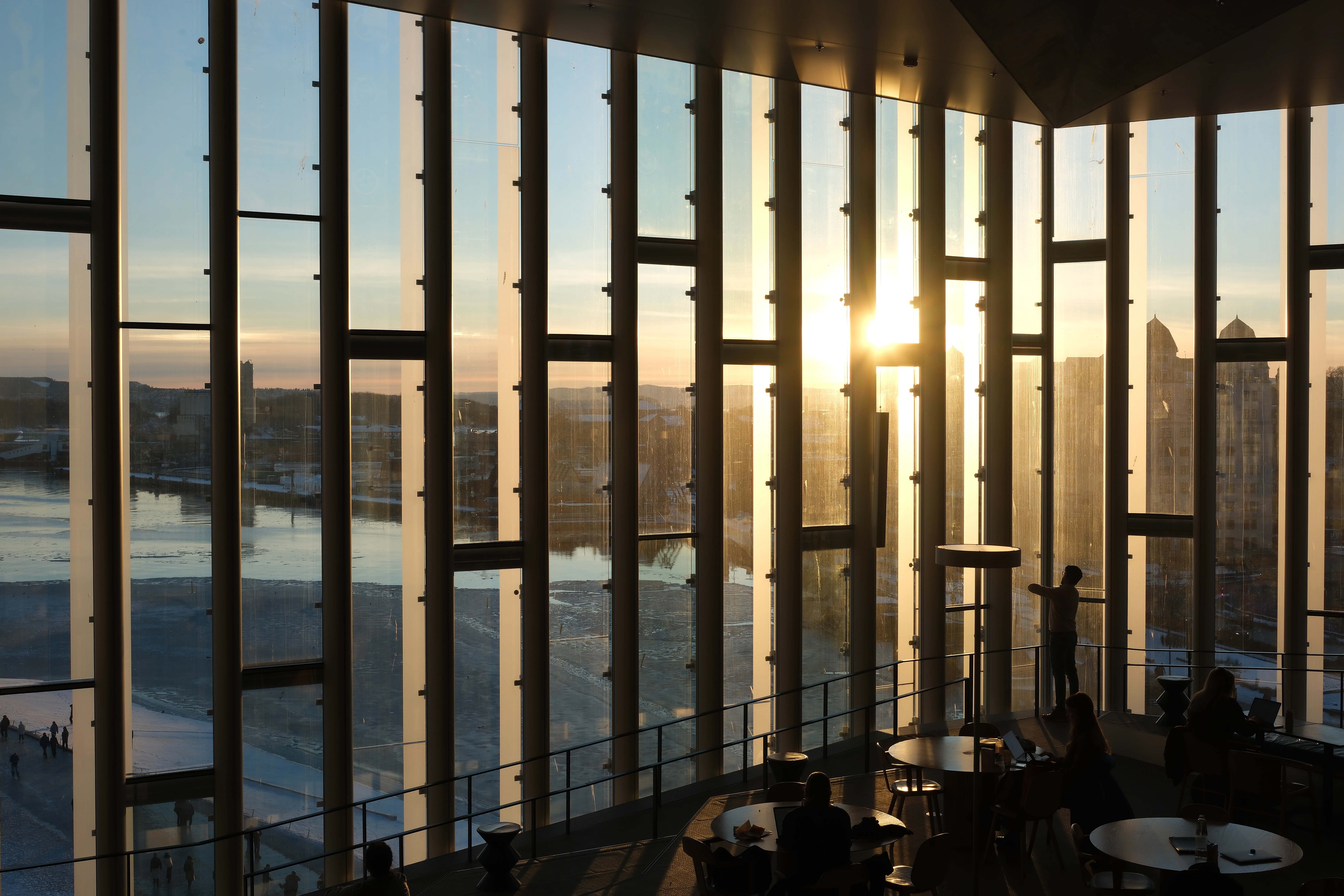 Oslo - Blick vom Hauptbahnhof Richtung Fjord